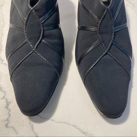 PREVATA Sz 9B Fabric and Leather 2” Heel Y2K  Style Made in Italy Shoes - Picture 3 of 10